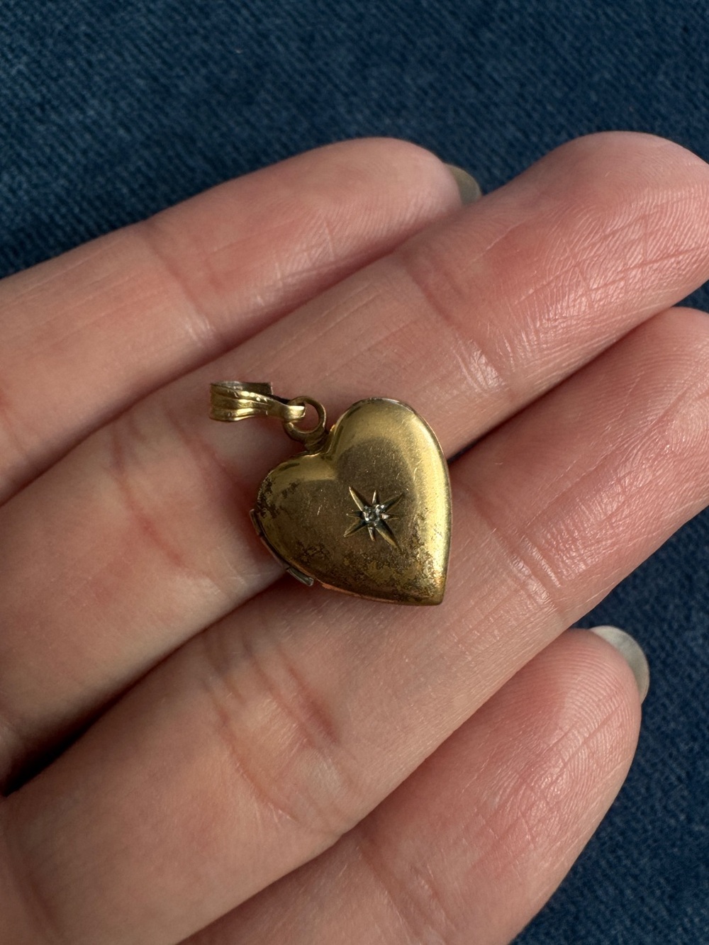 Vintage 12K Gold Filled Heart small pendant